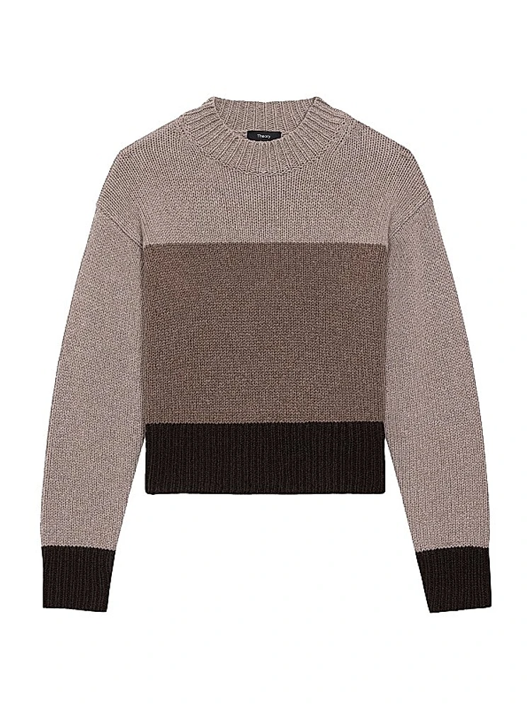 Colorblock Crewneck Sweater