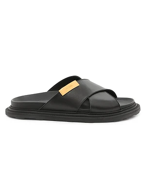 Leather Crisscross Sandals
