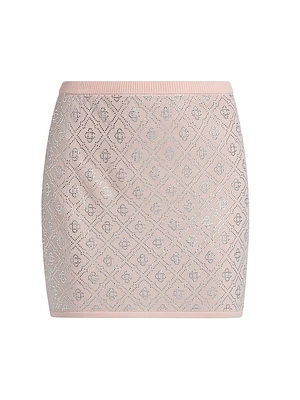 Crystal Monogram Miniskirt