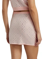 Crystal Monogram Miniskirt