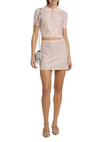 Crystal Monogram Miniskirt