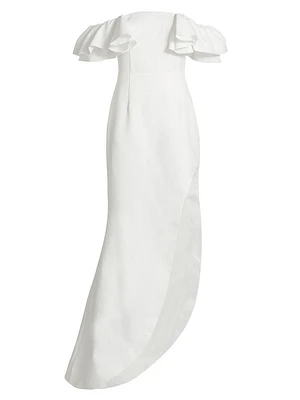 Geranium Hi-Low Cocktail Dress