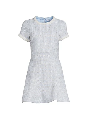 Brie Embellished Tweed Minidress