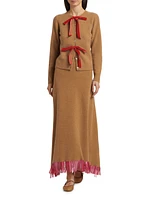 Olivia Bow-Embellished Wool Cardigan