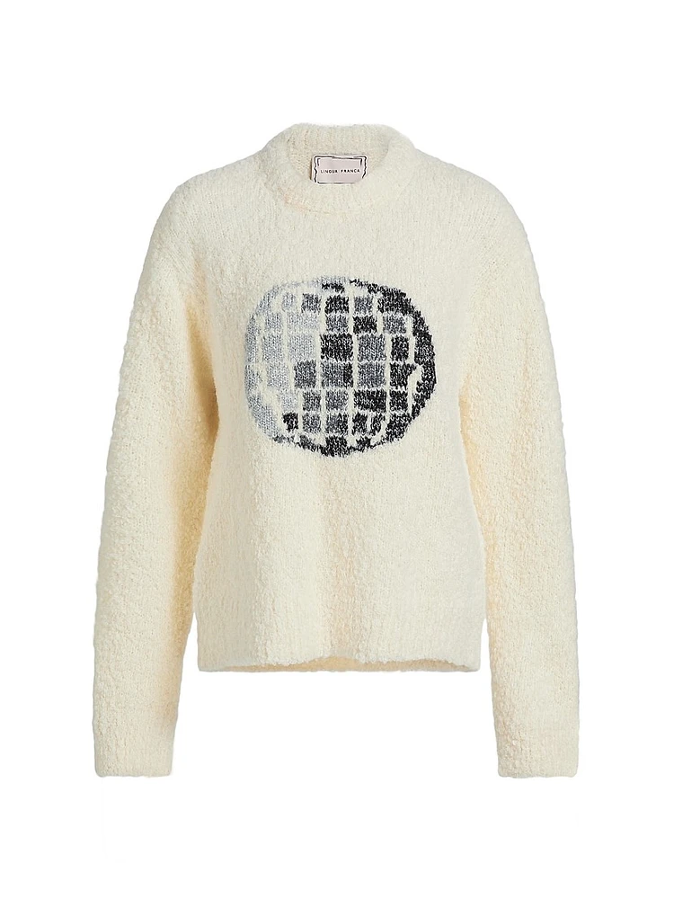 Hand-Knit Disco Ball Sweater