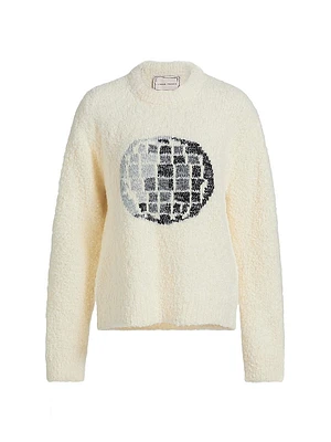Hand-Knit Disco Ball Sweater