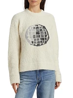 Hand-Knit Disco Ball Sweater