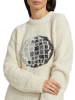 Hand-Knit Disco Ball Sweater