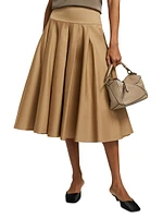 Koda Cotton-Blend Twill Midi-Skirt