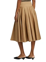 Koda Cotton-Blend Twill Midi-Skirt