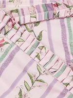 Olmo Floral Stripe Bikini Top