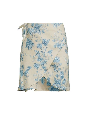 Agustina Bougain Linen Floral Sarong