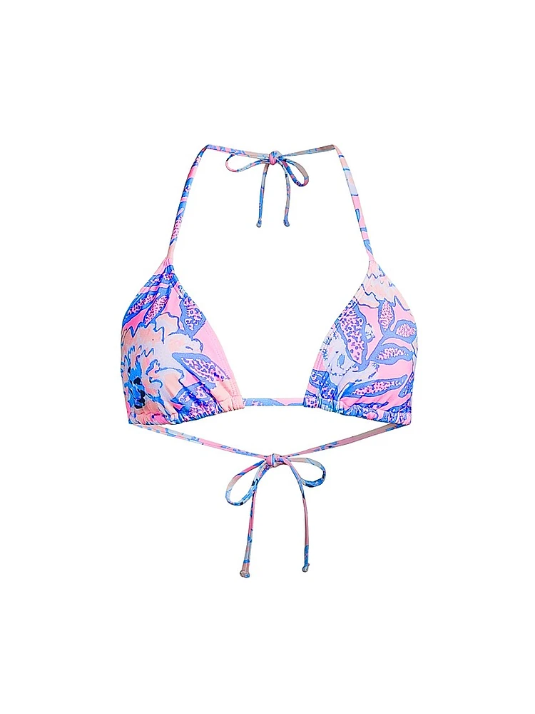 Jamya Floral Triangle Bikini Top