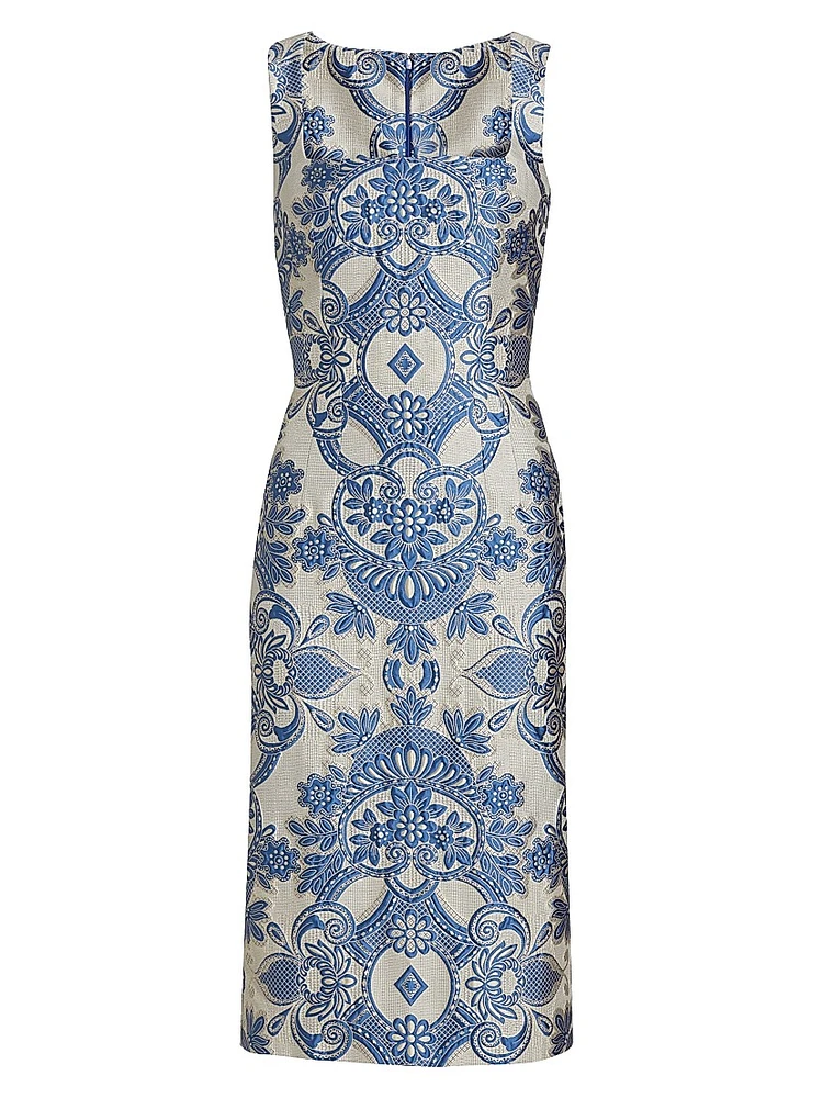 Medallion Lace Sheath Dress