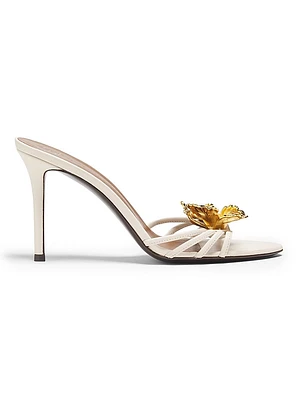 90MM Leather Slide Sandals