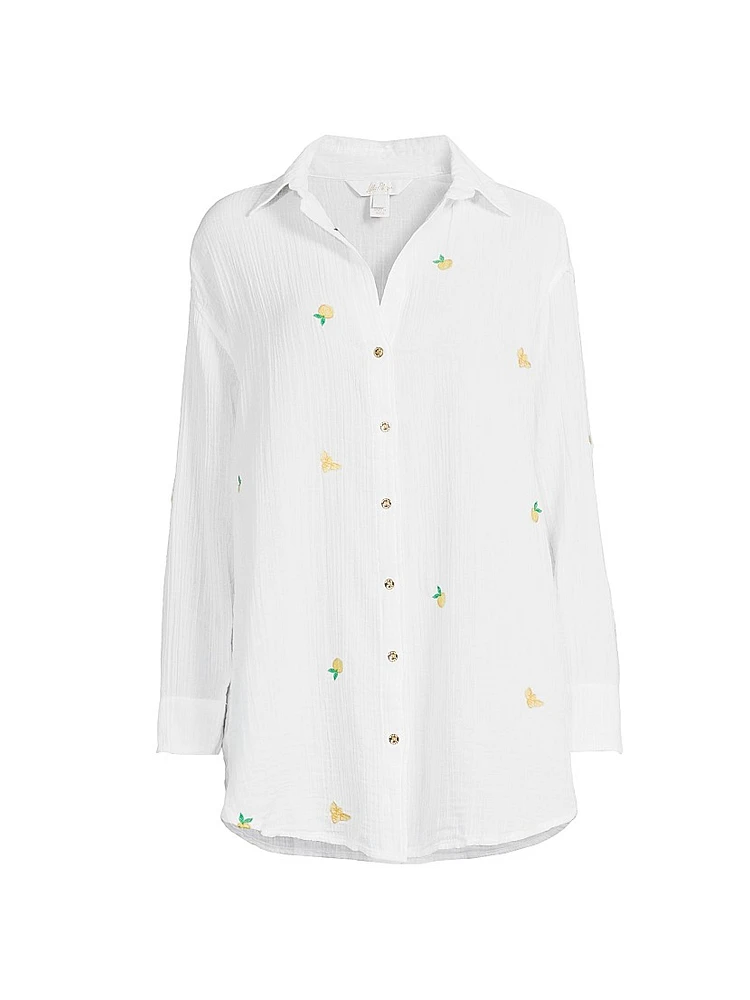 Kwitney Cotton Cover-Up Shirt