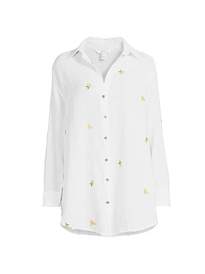 Kwitney Cotton Cover-Up Shirt