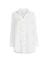 Kwitney Cotton Cover-Up Shirt