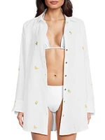 Kwitney Cotton Cover-Up Shirt