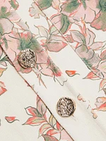 Ellison Floral Button-Front Crop Top