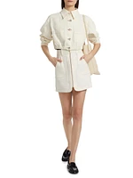 Nora Cotton Zip-Up Miniskirt