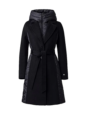 Adeline Puffer-Lined Wool Coat