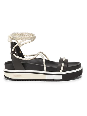 Cheyenne Leather Ankle-Wrap Sandals