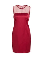 Ava Satin Shift Minidress
