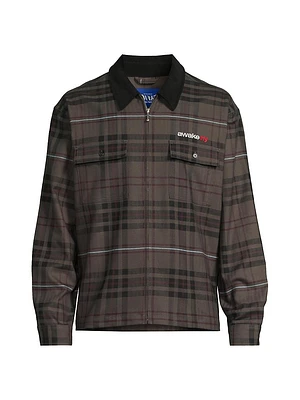 Plaid Flannel Zip-Front Shirt