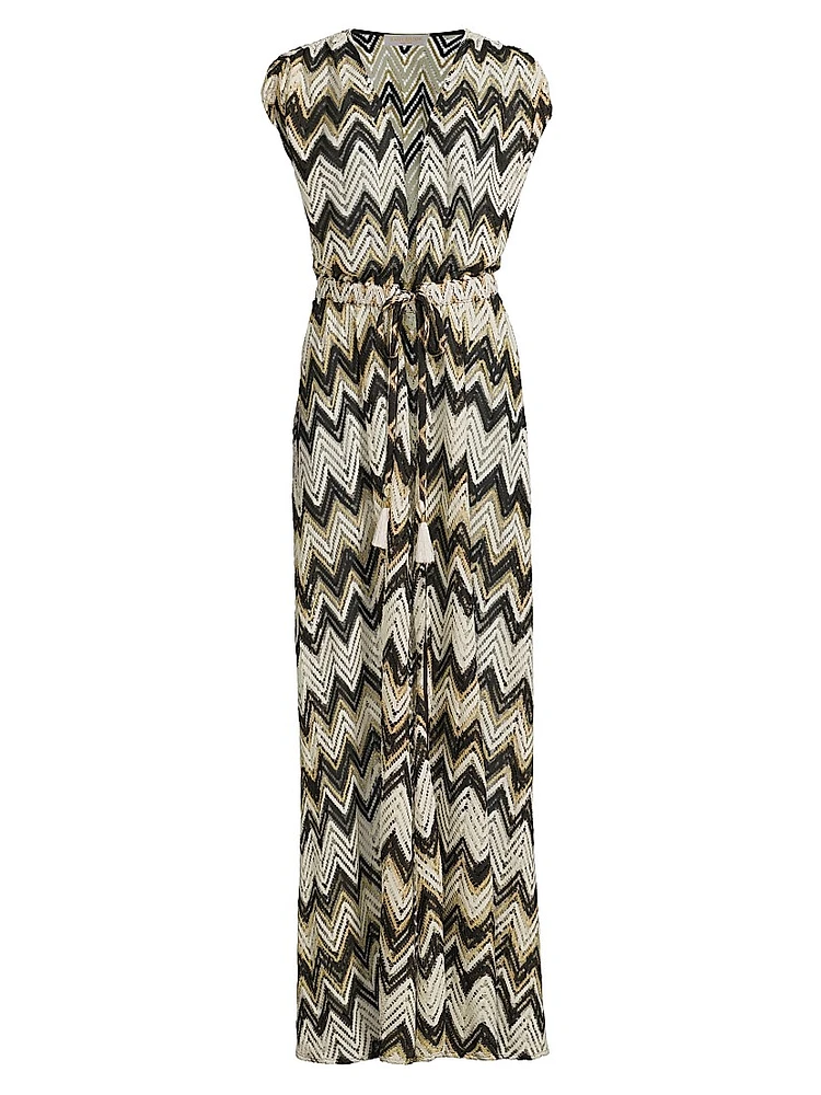 Katherine Chevron Swim Cover-Up Dress