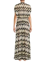 Katherine Chevron Swim Cover-Up Dress