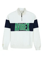 Logo-Embroidered Cotton Half-Zip Sweatshirt