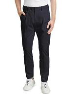 Elasticized Waist Straight-Leg Pants