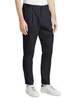Elasticized Waist Straight-Leg Pants