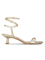 Nudist Wrap 50MM Metallic Leather Sandals