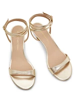 Nudist Wrap 50MM Metallic Leather Sandals