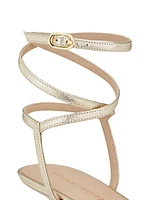 Nudist Wrap 50MM Metallic Leather Sandals