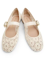 Arabella Crochet Mary Jane Flats