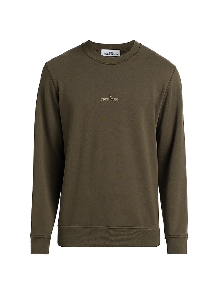 Logo Cotton Crewneck Sweatshirt