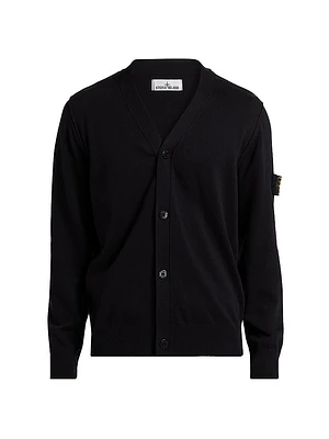 Soft Stretch-Cotton Cardigan