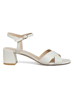 Dayna Leather Block-Heel Sandals