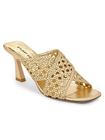 Thea Metallic Leather Mules
