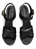 Benni Leather Block-Heel Sandals
