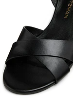 Benni Leather Block-Heel Sandals