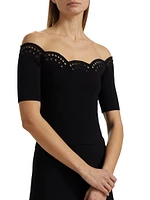 Posy Eyelet-Trim Off-The-Shoulder Top