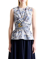 Tizzy Printed Buckle Top
