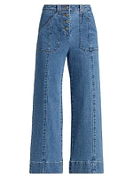 Benji Mid-Rise Wide-Leg Pants