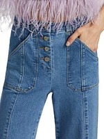 Benji Mid-Rise Wide-Leg Pants
