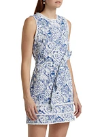 Mindie Sketchbook Floral Denim Minidress