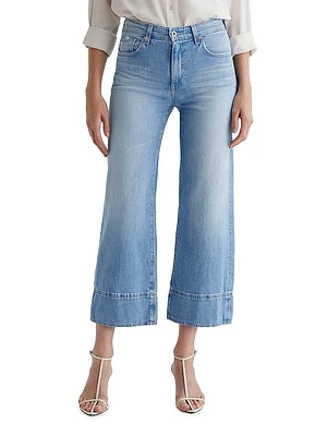 Saige Mid-Rise Flared Crop Jeans